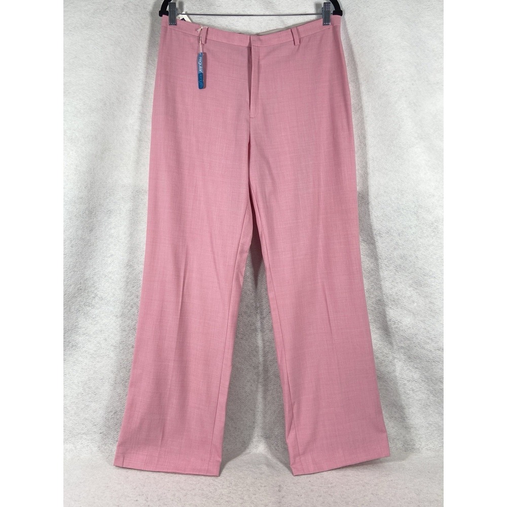 Gap Dress Pants Women's 12R Pink Mid Rise Straight Leg Stretch Wool Blend New